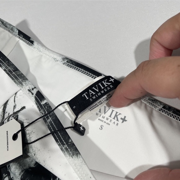 NWT Tavik [ Small ] Jayden Moderate Bikini Bottom in Smudge‎ Black White - Picture 5 of 10